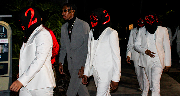 New members preparing for the Kappa Alpha Psi new member presentation