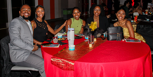 A group of students attending the Soul Soiree